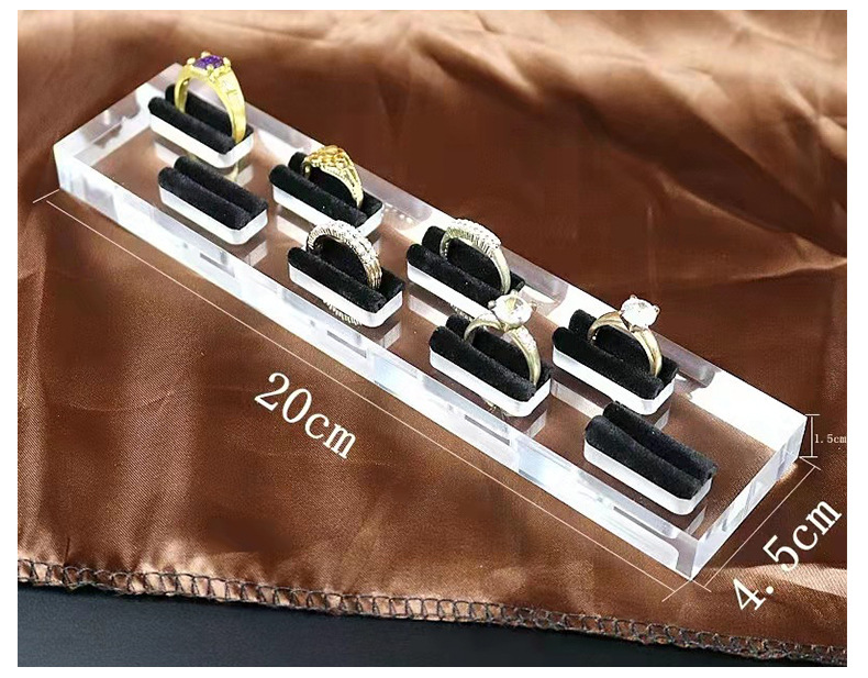Transparent Pattern 1 Piece Arylic Simple Style Transparent Jewelry Rack