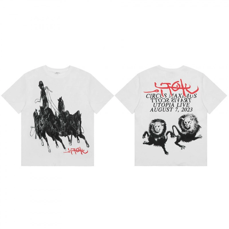 Travis Scott Cactus Jack Модная физиономия Роза стела рисунок повседневная футболка с коротким рукавом