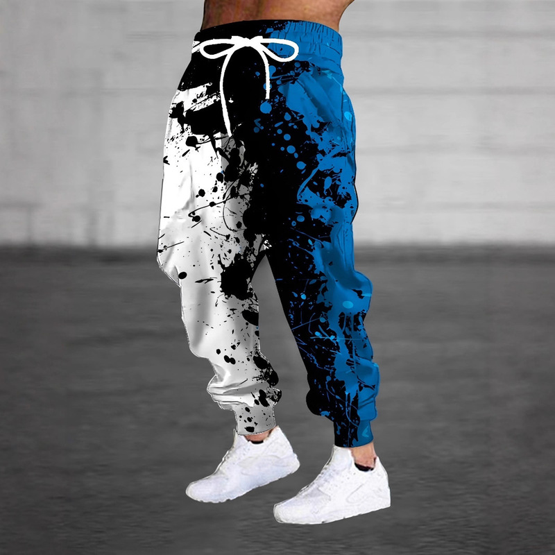 2025 Animal Print Skull Print Long Pants Sweatpants New Men's Casual Pants Polyester Light Elastic Drawstring Pocket Sports