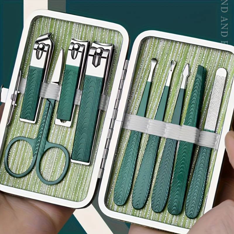 2025 herramientas de cortador de uñas para hombres nuevo conjunto de pinzas de uñas de cinco piezas de manicura portátil biselado image 2