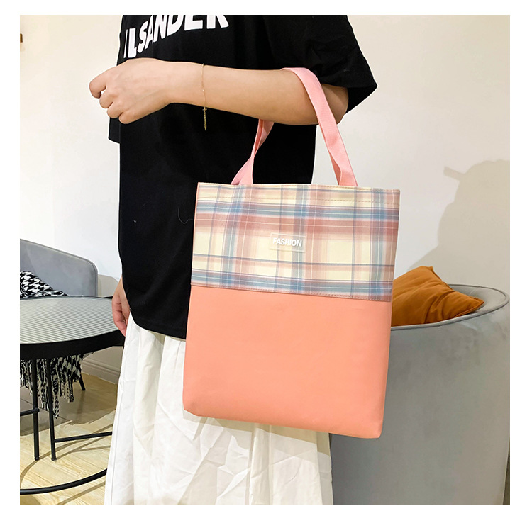 Wholesale Four-piece Contrast Color Plaid Backpack Nihaojewelry display picture 4