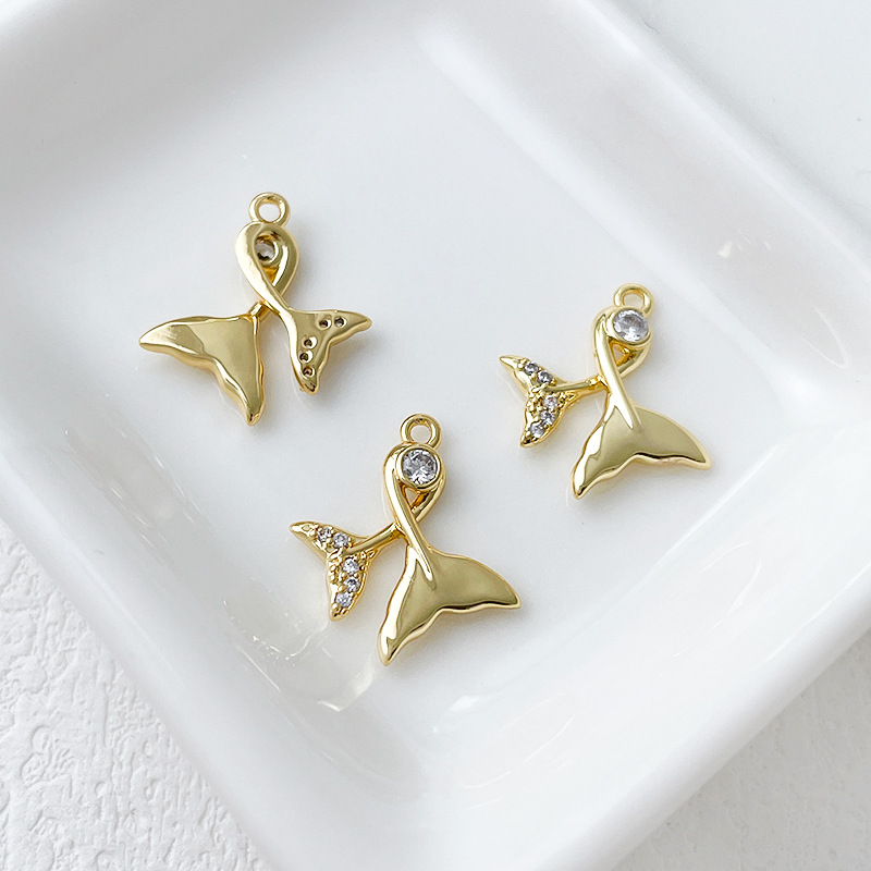 4g Weight Pendant Jewelry Making Type 18K Gold Plated Plating Material DIY Jewelry Accessories Classification 1 Piece Quantity Copper Material Starfish, Dolphin Pattern Plating Design Retro, Marine Style Style 1 Piece Copper 18K Gold Plated Starfish Dolphin Pendant 27