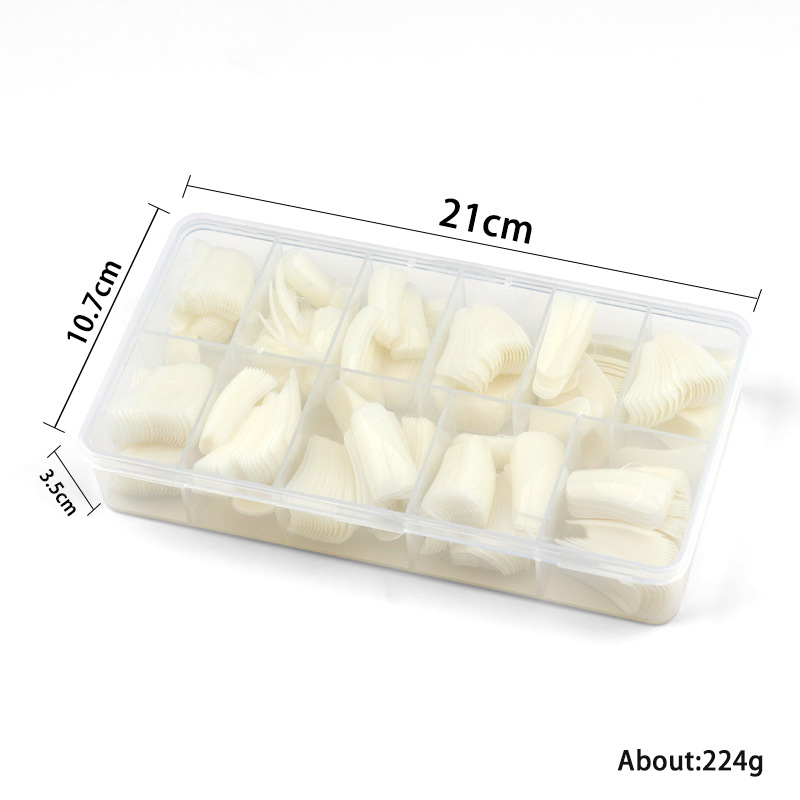 Ventas transfronterizas en caliente 500 piezas nuevas piezas de uñas de boca de pato, piezas de uñas en forma de abanico calientes en Europa y América.