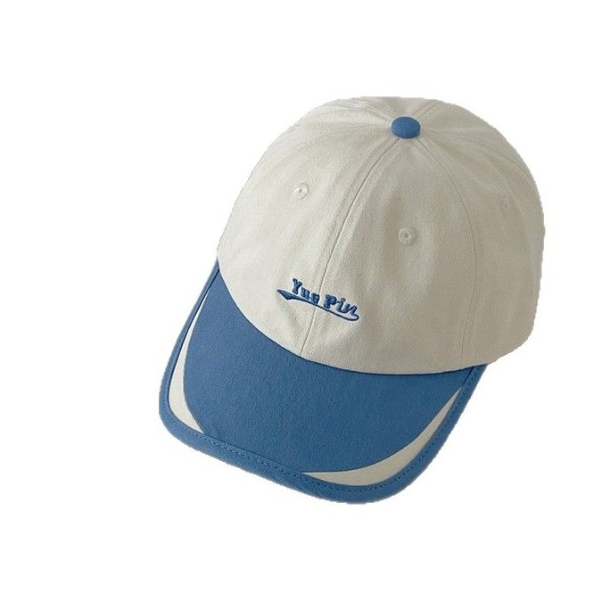 Gorra de Béisbol con Contraste de Color de Algodón con Protección Solar