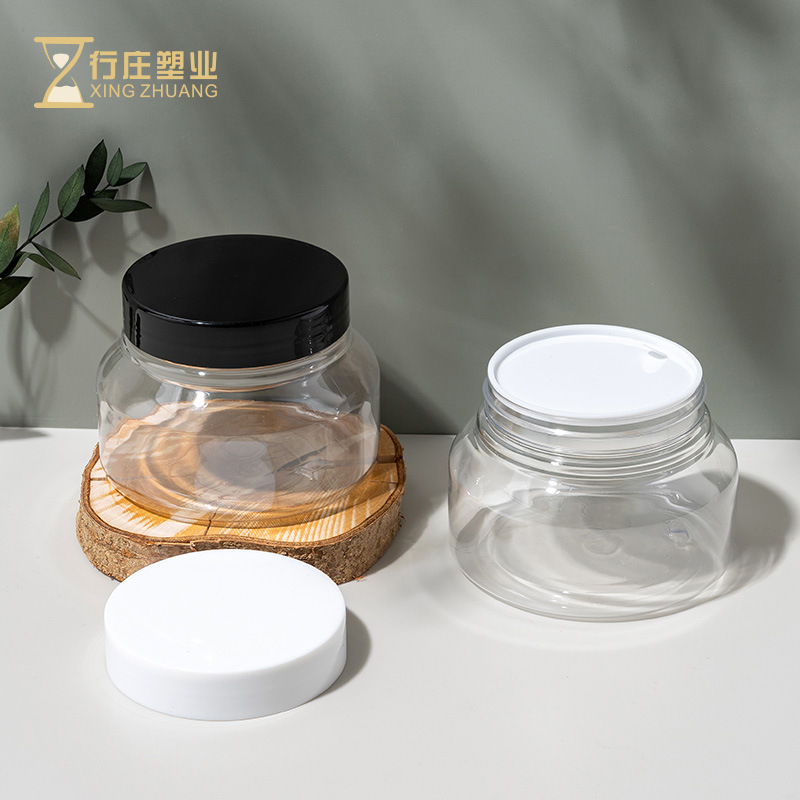200ml Transparent Wide-Mouth Thick-Walled Bottle Hand-Pulled Gasket Cream Bottle Big Belly Bottle Face Cream Sub-Bottle Cosmetic Packaging Material
