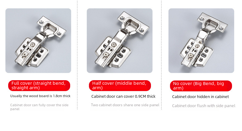 304 stainless steel hinge cabinet wardrobe door buffer hydraulic damping spring hinge furniture hardware accessories wholesale