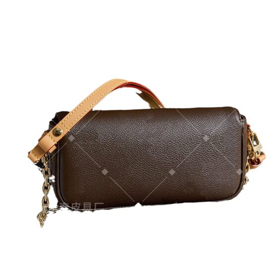 Channel, Donkey Bag Female Old Flower ivy Mahjong Bag woc Chain Underarm Bag Luxury Big Brand Bag M81911