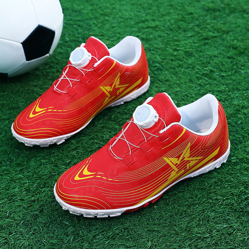 Baochuan2025 nuevos zapatos de fútbol para niños botón giratorio para niños TF zapatos de entrenamiento de fútbol transfronterizos