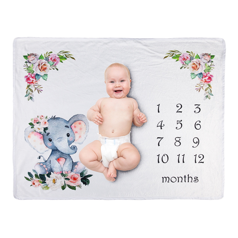 AliExpress Baby Milestone Blanket Newborn Photography Blanket with Milestone Numbers