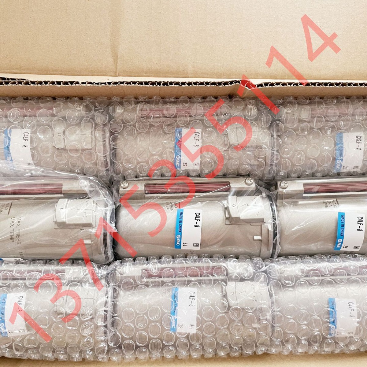 SMC原装 AF900-20-8 空气过滤器的滤杯 C4LF-8带刻度液位计金属杯