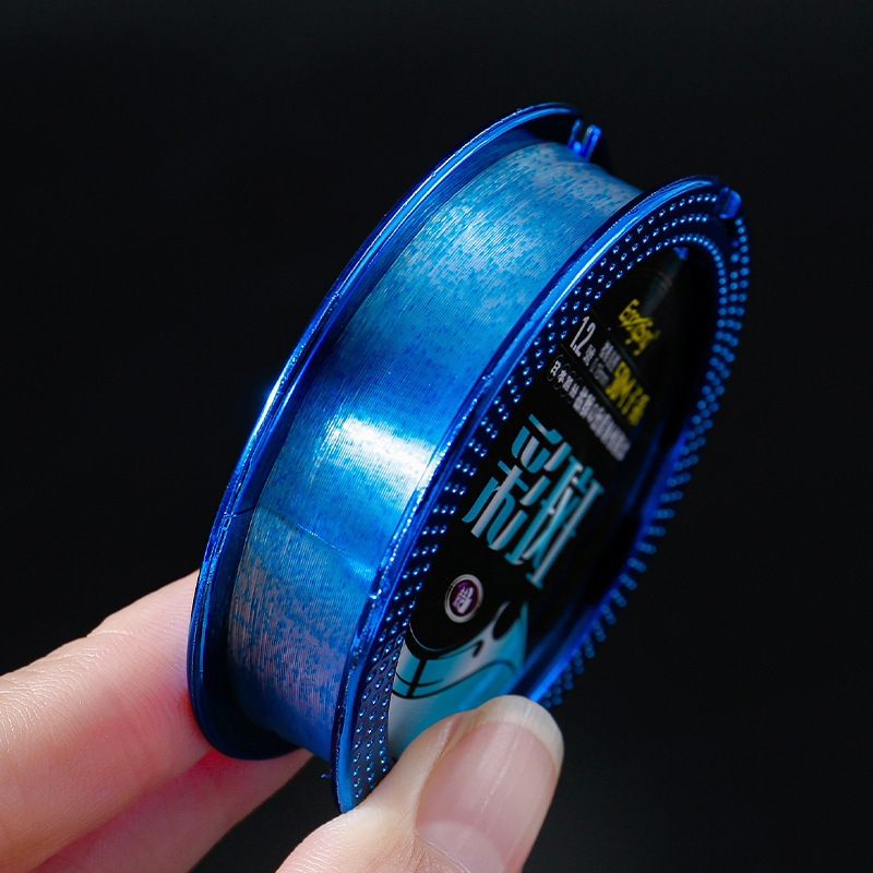 Línea de pesca de puntos de color 50m línea principal camuflaje de color sublínea invisible fuerte tracción pesca de Taiwán competitiva agujero negro pesca salvaje
