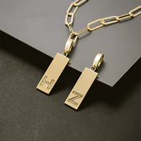 Чистое золото 18 карат 14K золотой кулон DIY письмо квадратная карта инкрустированные mosang все матч Галстуки золотые украшения 12059