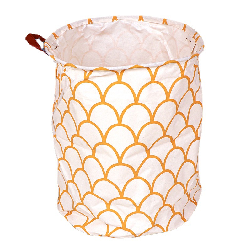 Cesta de ropa de algodón para el hogar cesta de almacenamiento de artículos diversos de tela simple cesta de lavandería grande plegable