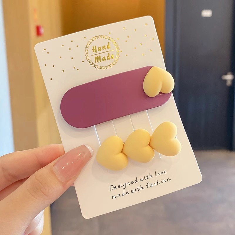 Love star horquilla flequillo lateral femenino horquilla lindo coreano niño cabello roto pequeño clip color bb clip tocado