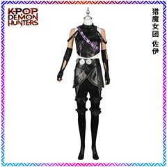 猎魔女团k-pop韩流黑色皮革表演服cos鲁米佐依米拉同款演出服服装