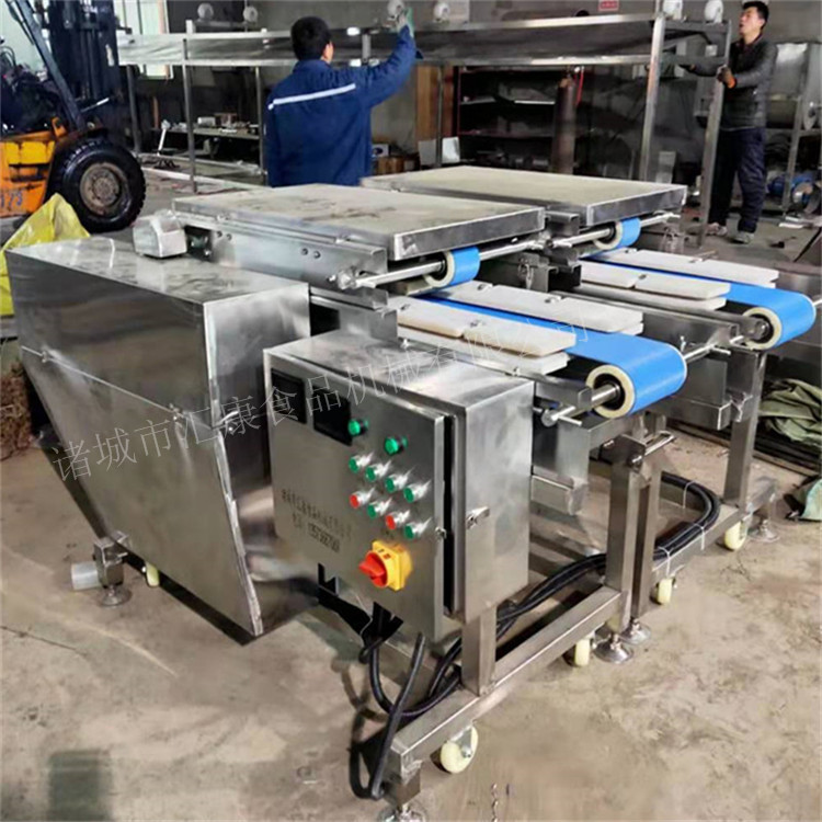 连续式鸡胸肉切片机 无骨鲜肉开片机 牛肉切片切条成套机切割均匀