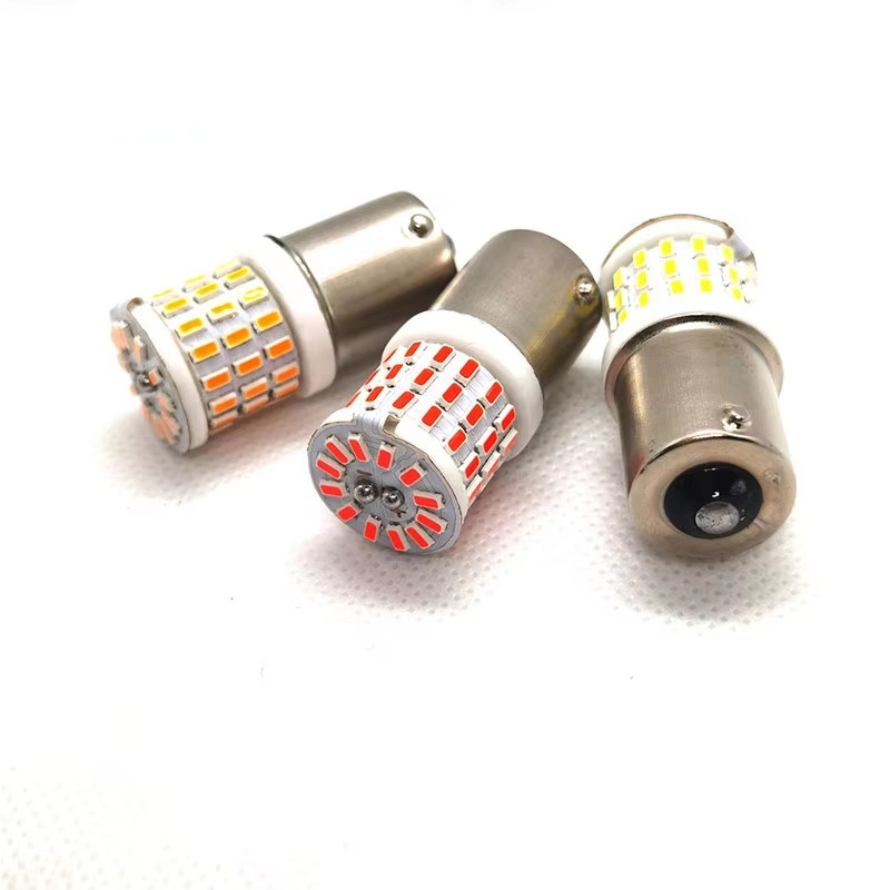 Automotive LED turn signal 1156 1157 3014 57SMD ceramic high temperature bright reversing light brake light