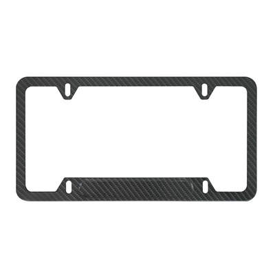 Aluminum Alloy Stainless Steel Carbon Fiber: License plate holder/license plate holder - four-holes-with-slots-aluminum-alloy-carbon-pattern