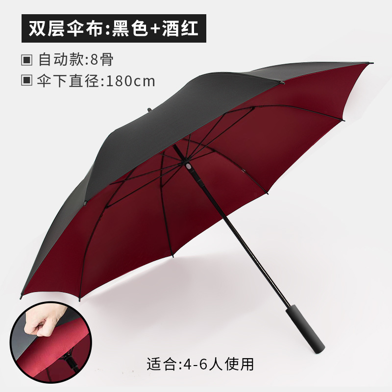 ゴルフ傘 長柄 大型 厚手傘 カスタム印刷 広告傘 メンズ 特大 直傘 耐風雨