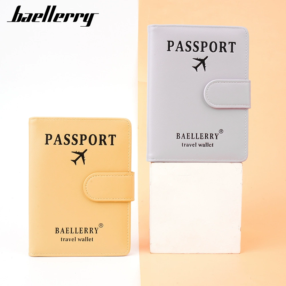 Baellerry, новый мужской и женский универсальный чехол для паспорта с RFID-меткой и антимагнитной пряжкой, для документов, проездных через границу, простой чехол для карт