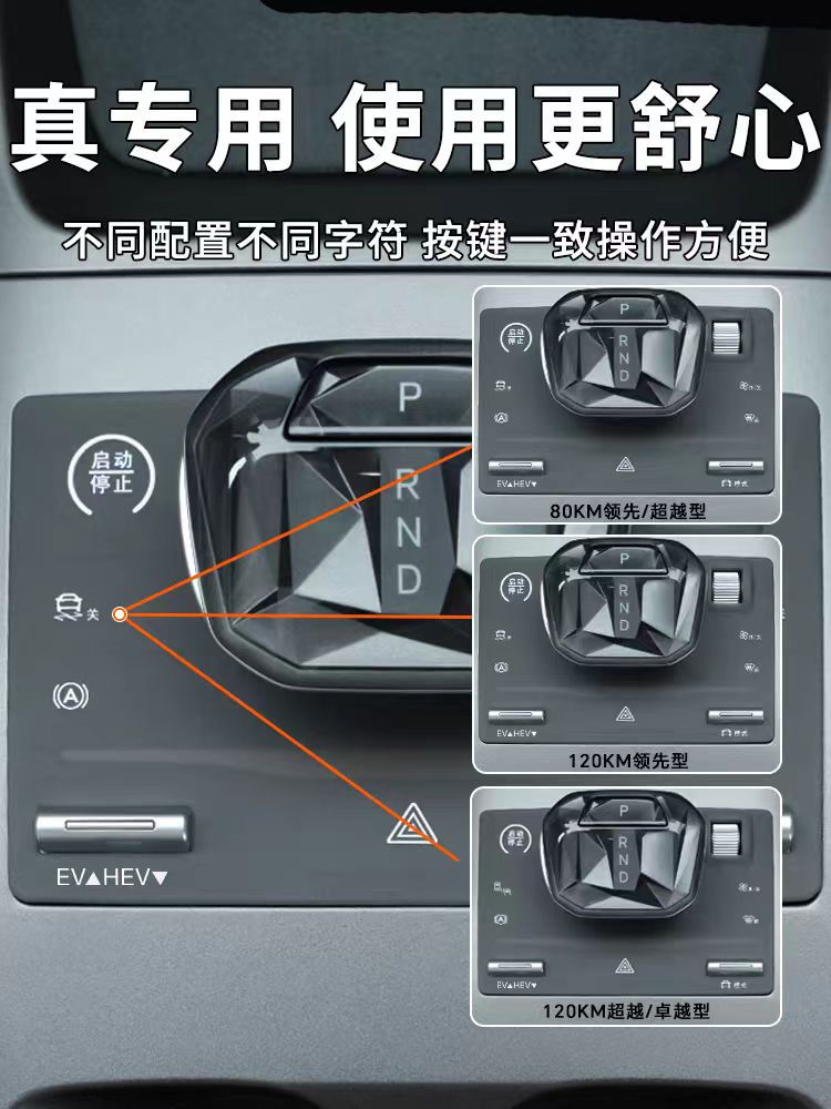 Biaqin L Special Central Control Pad Silicone Waterproof Anti-Slip Gear Wear-Resistant Protective Pad Button Interior Modification Supplies