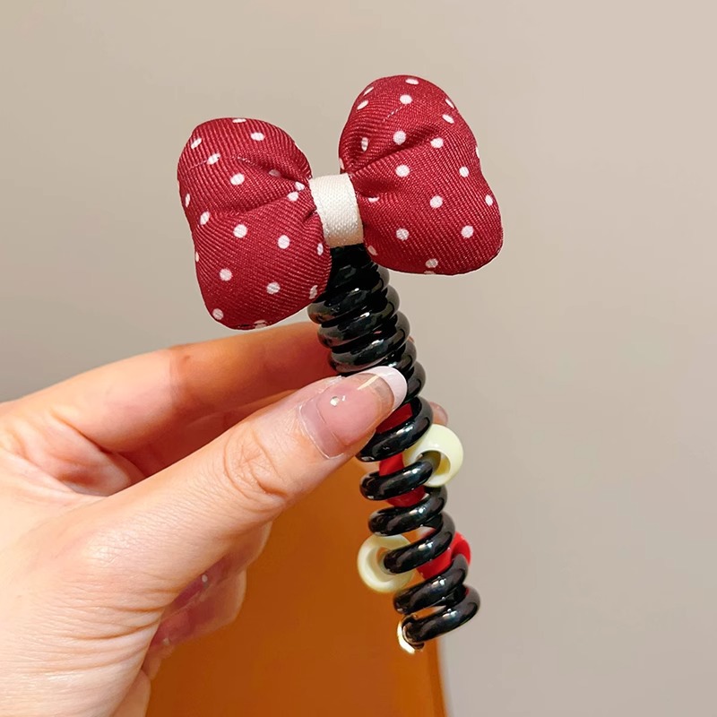 Gradiente de color gelatina línea telefónica cabello anillo cabeza cuerda para mujeres 2025 nueva banda de goma de cola de caballo alta toque de sombrero sin rastro temperamento