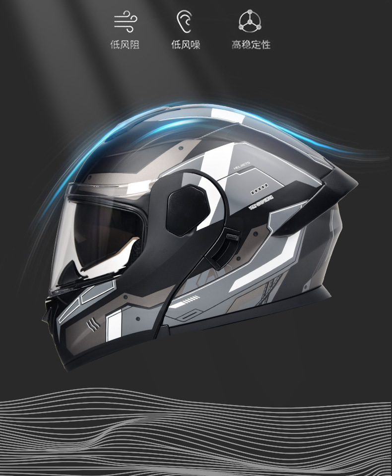 Ad Electric Motorcycle Helmet Men's and Women's Motorcycle Safety Helmet All-Season Full-Face Helmet 3C/Dot Certified Open-Face Helmet
