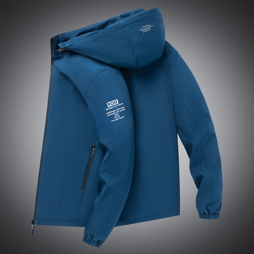 Men's Spring and Autumn Season Korean Style Casual Hooded Jacket for Youth Students Men's Top Trendy