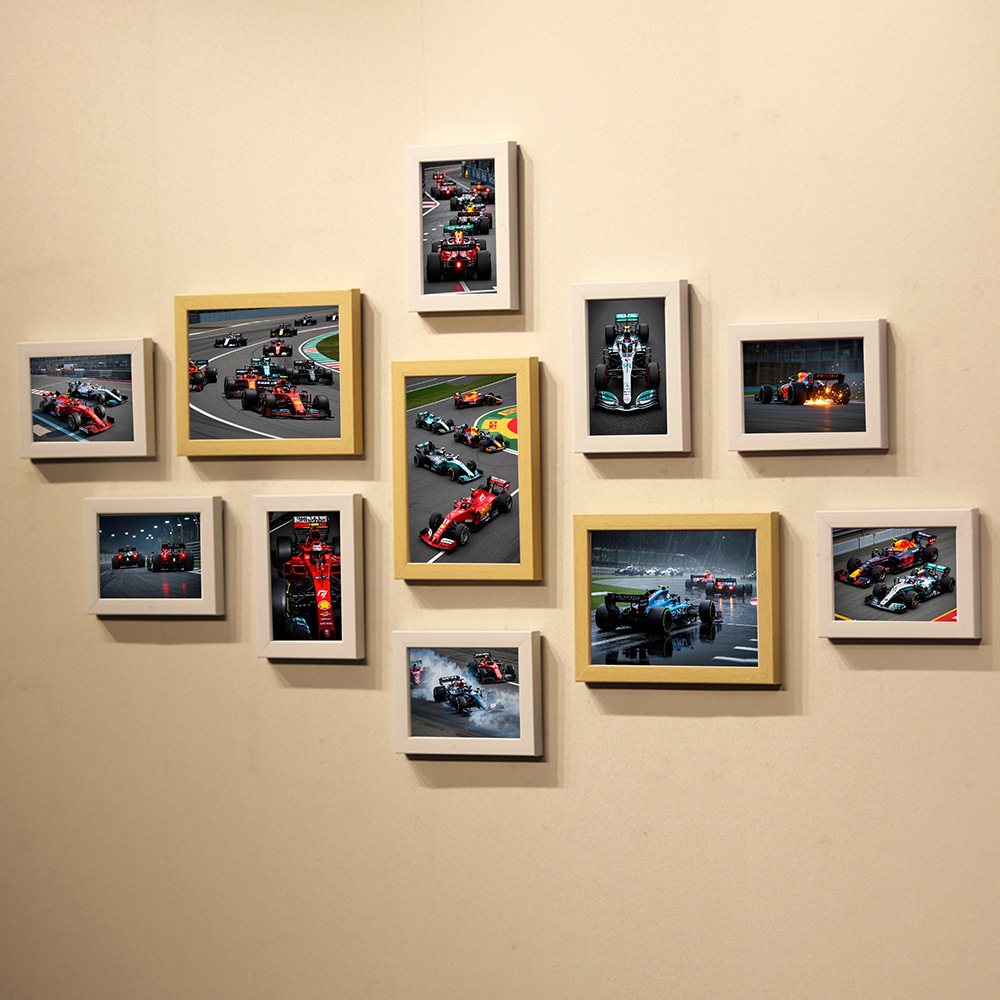 Nuevo póster de Fórmula 1 Fans regalo de pared marco de fotos combinación de fondo de decoración de pared de fotos image 15