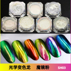 超炫光学变色龙珠光粉水晶滴胶树脂喷漆油墨高亮美甲魔镜粉1克装