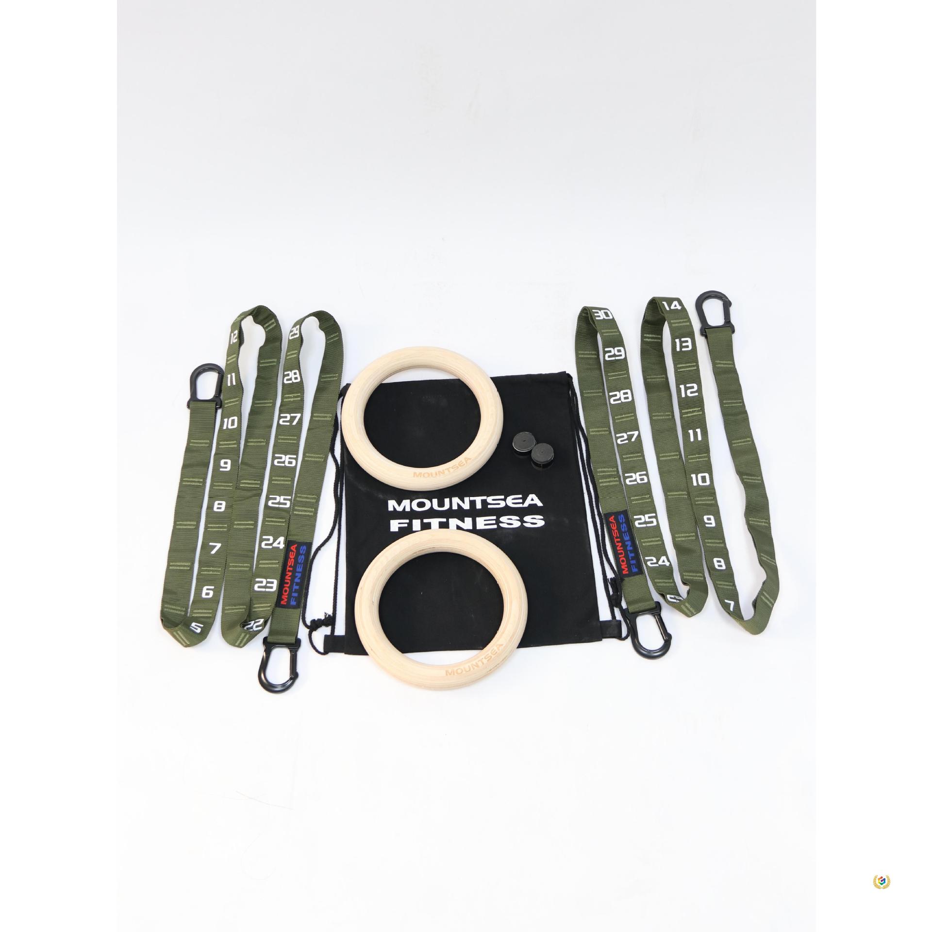 ➲ Hanging Rings, Birch Wood Gymnastics Straps, Training Equipment for Adults, Adjustable Indoor Pull-Up Bar Stretching Suspension Straps