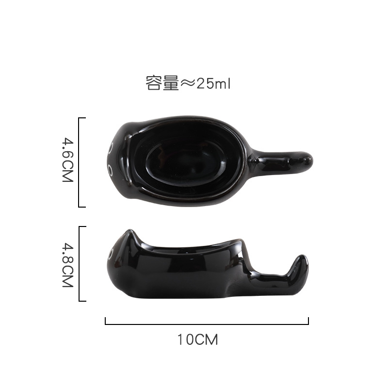 漫画の子犬のソースプレート家庭用セラミック高価値箸ホルダークリエイティブスナックプレート調味料プレート