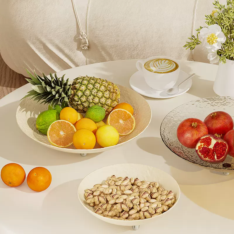 水果盘客厅家用高颜值茶几托盘坚果干果糖果零食盘子小吃收纳甜点