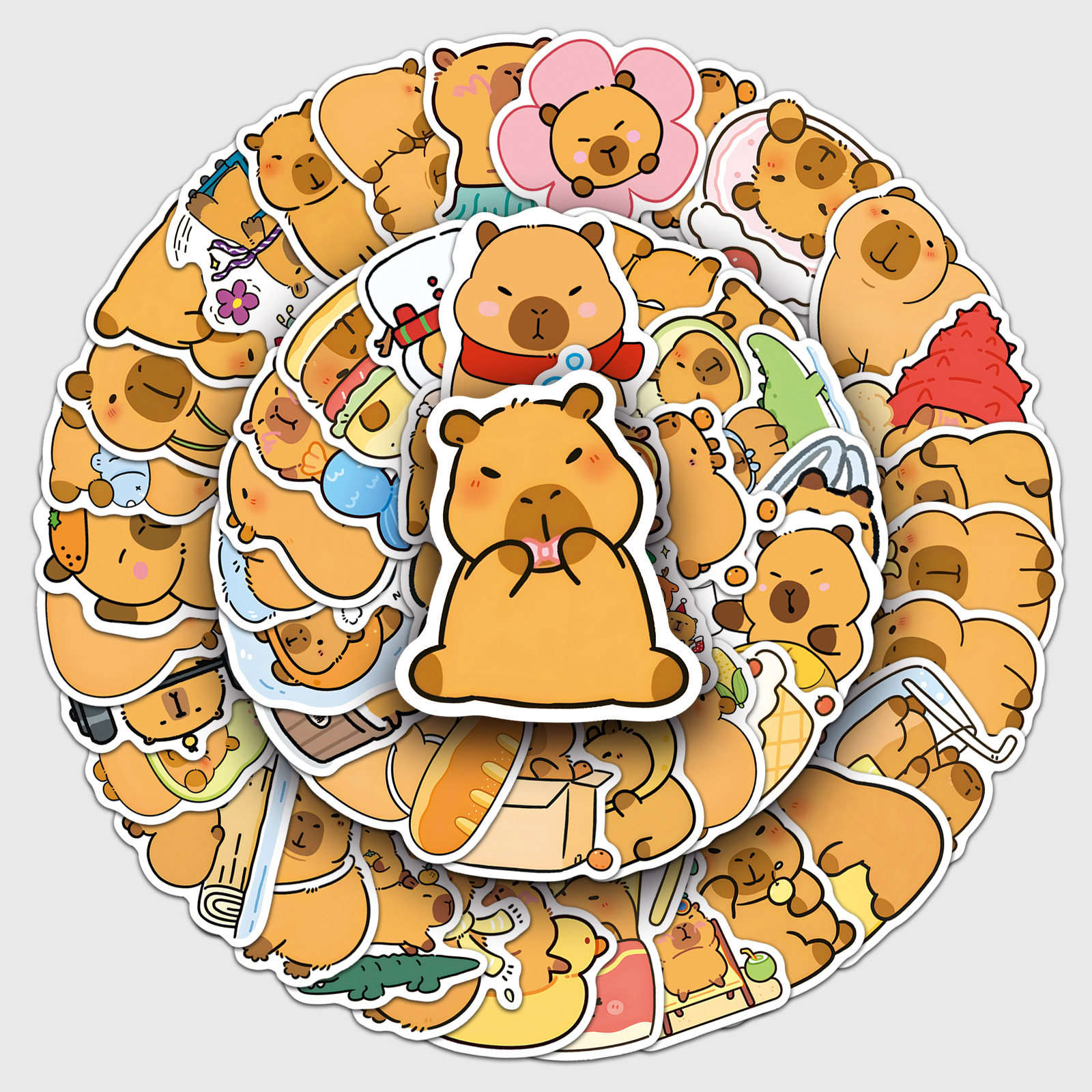 50 capybara graffiti stickers cross-border cute animal Kabi Bara…