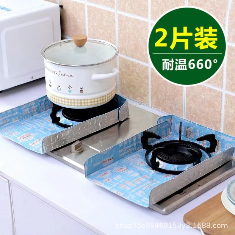 Cocina estufa de gas papel de aluminio almohadilla a prueba de aceite placa a prueba de aceite banco de cocina estera de limpieza a prueba de aceite almohadilla protectora almohadilla de aislamiento térmico 10 piezas