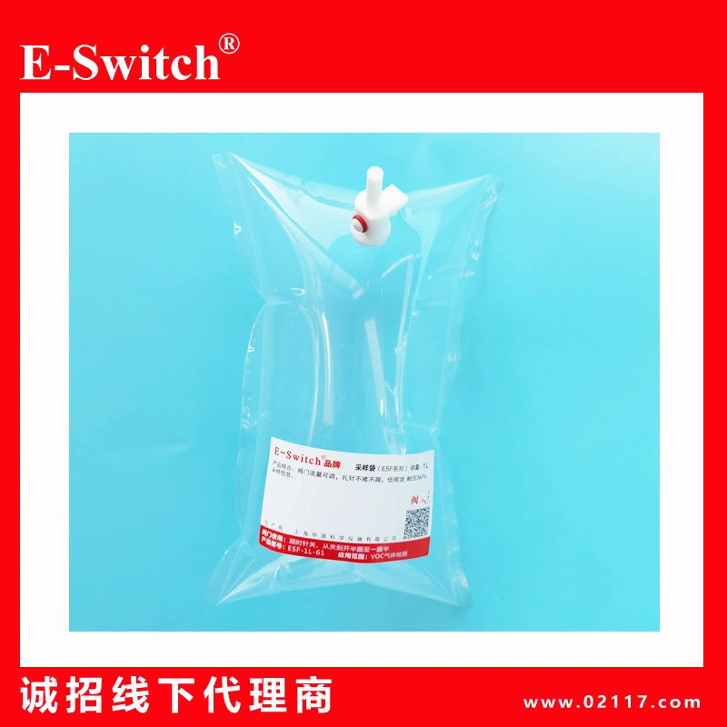 E-SWITCH Сумка для отбора проб газа тефлона 50ML-200L, клапан из ПТФЭ сумки для сбора Shenyuan FEP