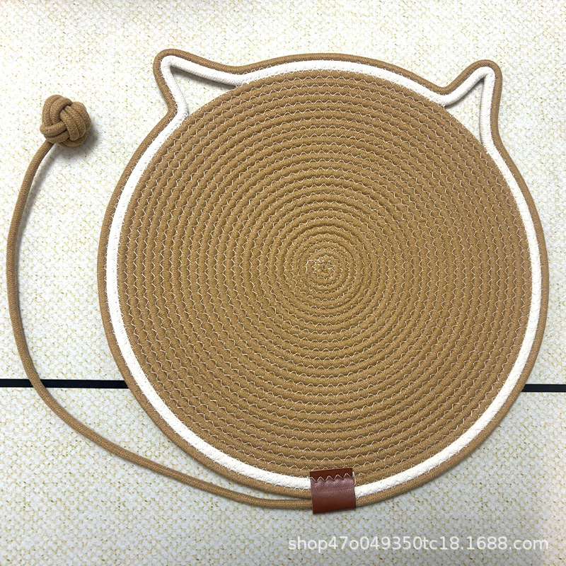 Cojín de agarre de gato, cuerda de algodón trenzada, cojín de agarre de gato, bola de juguete, cojín de sueño integral, artefacto de molienda de garras lavables transfronterizas