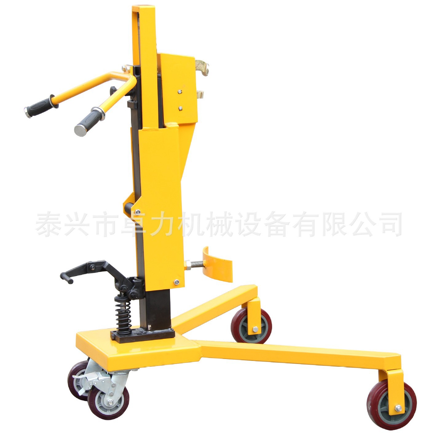 东莞载重350公斤脚踏式液压油桶车，油桶装卸车