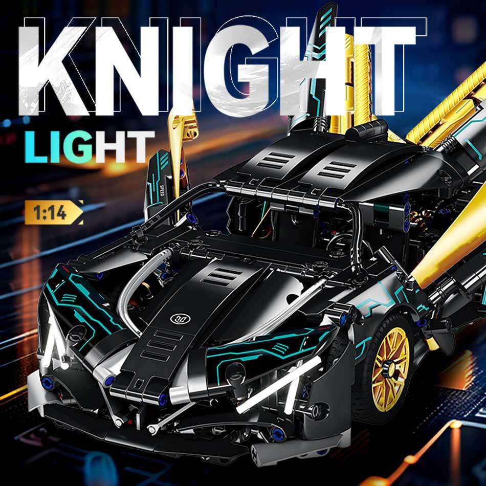 Compatible con LEGO Black Gold Apollo Evo Blue Boccini coche deportivo juguete para niños modelo de coche de control remoto