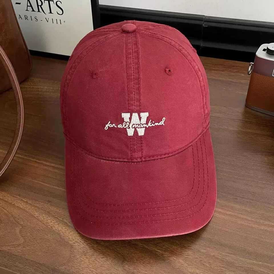 Primavera y verano letras estadounidenses bordadas gorra de béisbol de algodón lavado con agua para mujeres gorra de boca profunda gorra de pato para hombres gorra de moda