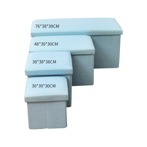 Factory wholesale cotton and linen storage stool, multi-functional foldable fabric storage stool, can sit on storage stool, organizer box