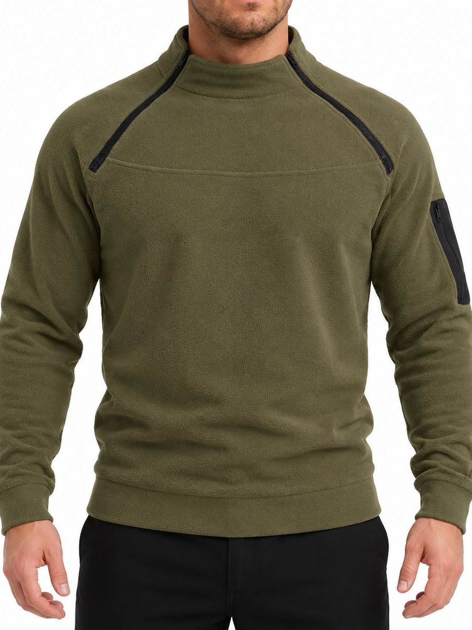 Cross - Border European Yard Autumn and winter half zip Guard skin Long Sleeve funda Head shake Plum Blazer Men European and American Sports and Leisure