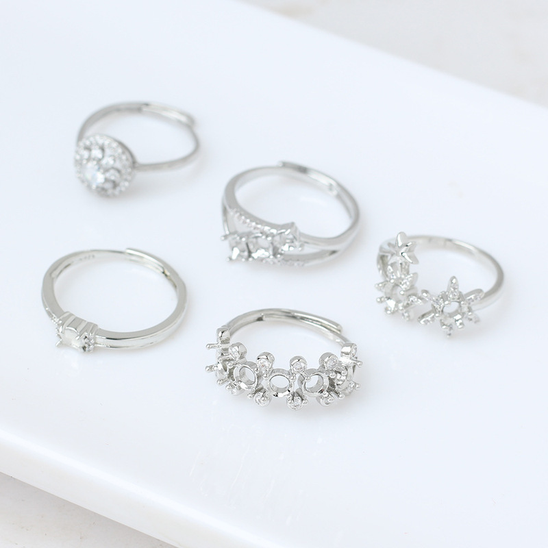 Round 4mm ring holder creative triangle plate asymmetric Nepalese niche design super fairy small fragrance style ring Round 4mm ring holder creative triangle plate asymmetric Nepalese niche design super fairy small fragrance style ring