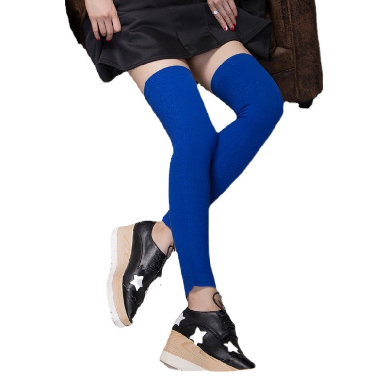 Autumn and Winter Women's Cashmere Leg Knee-Protecting Socks Wool Lengthened Thickened Old Cold Leg Knee-Protecting Warm Wool Knitting