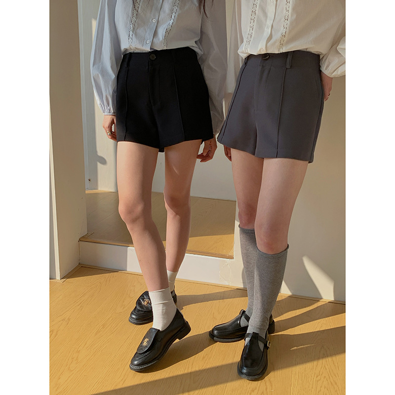 [Grey Shorts] Ge Ming A-Line Shorts Women's 2025 Autumn New Korean Style Casual Suit Pants Y5224F