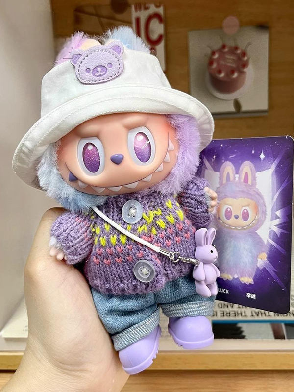 Third Generation High-Energy Labubu Doll Clothing Set Lucky Purple Vinyl 3.0 Generation Labubu Clothing Replacement Third Generation High-Energy Labubu Doll Clothing Set Lucky Purple Vinyl 3.0 Generation Labubu Clothing Replacement