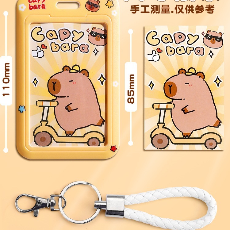 Kapibala オールインワン ストラップ カードホルダー かわいい バスカード 保護カバー 学生 食事カード キャンパス アクセスカード ブランド|undefined