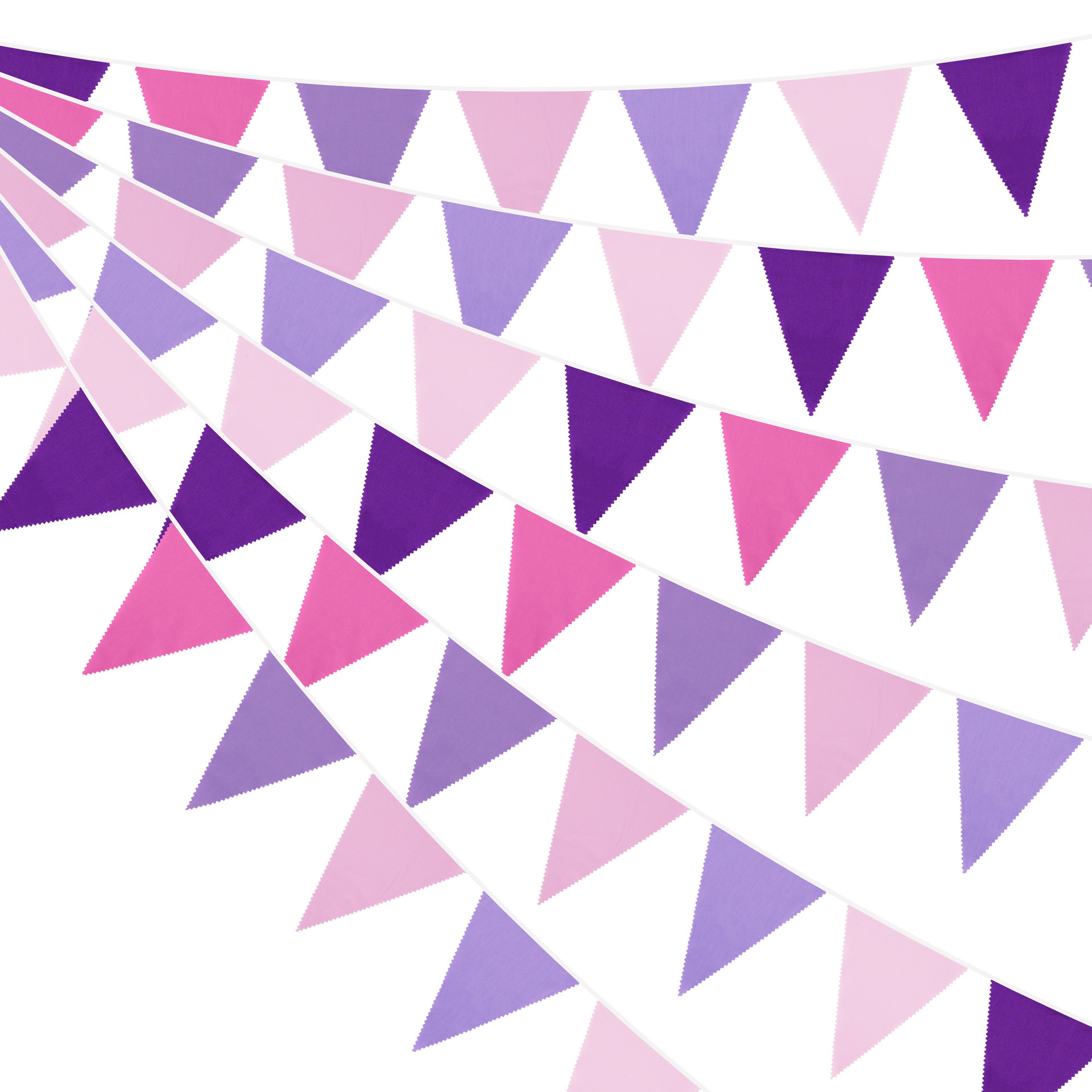 12 Meter 42 Stücke bunte Blumenwellen-Einzelschicht-Baumwolldreiecksflagge Geburtstagsflagge Fotohintergrund Western-Hochzeitsflagge_voghion.com