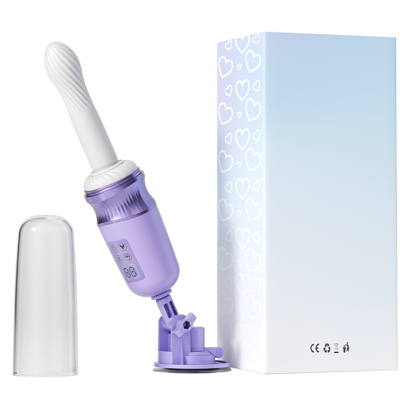 La máquina de cañón de flujo de luz de luna púrpura varilla vibratoria APP controla la expansión y el calentamiento de juguetes sexuales femeninos para adultos