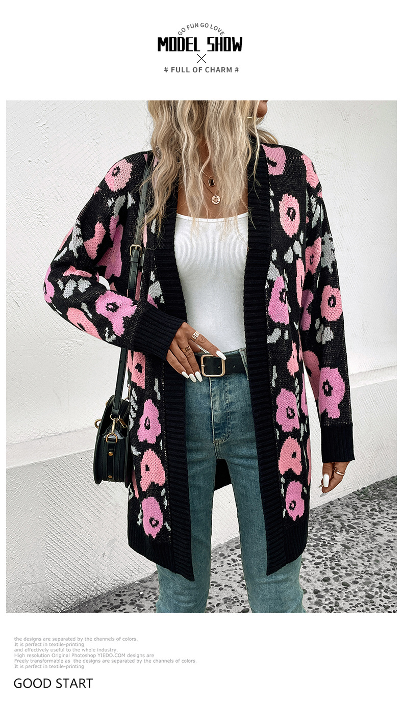 Maglione cardigan da donna casual nuovo autunno_voghion.com